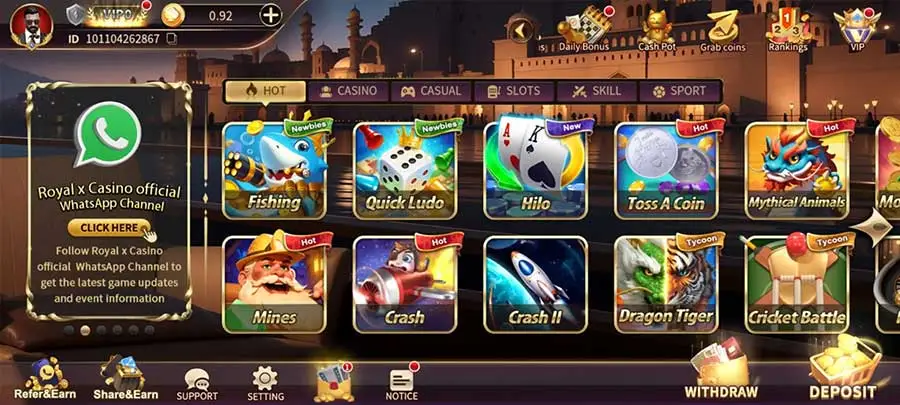 Royal x Casino: Real Money Game Download In Pakistan 2026 5 download apk 1
